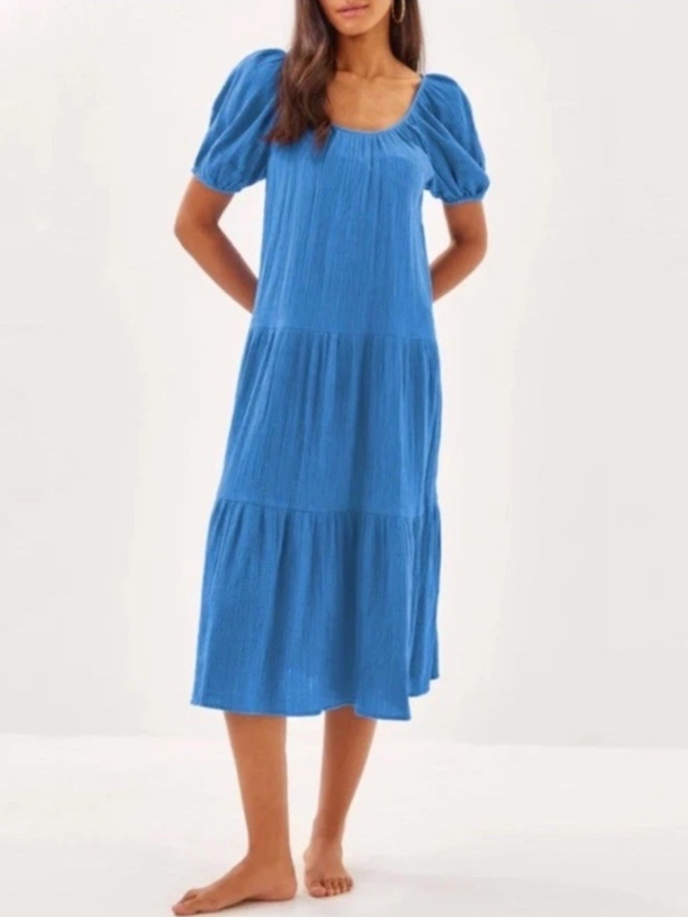 NWT Lilly Pulitzer Zemini Maxi Coverup Dress Sunwashed Blue Large
